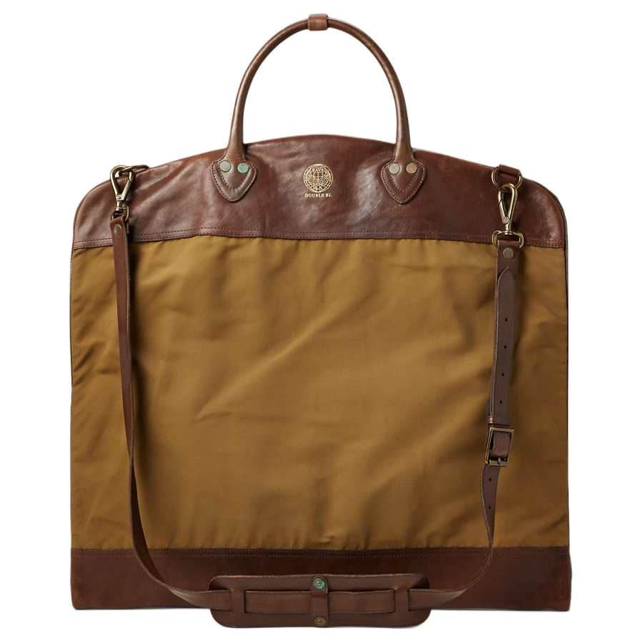 Double RL Cotton Handbag Men's Brown
