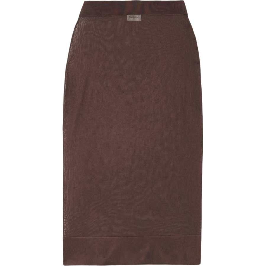 SAINT LAURENT Casual Short Skirts Women's Red Brown