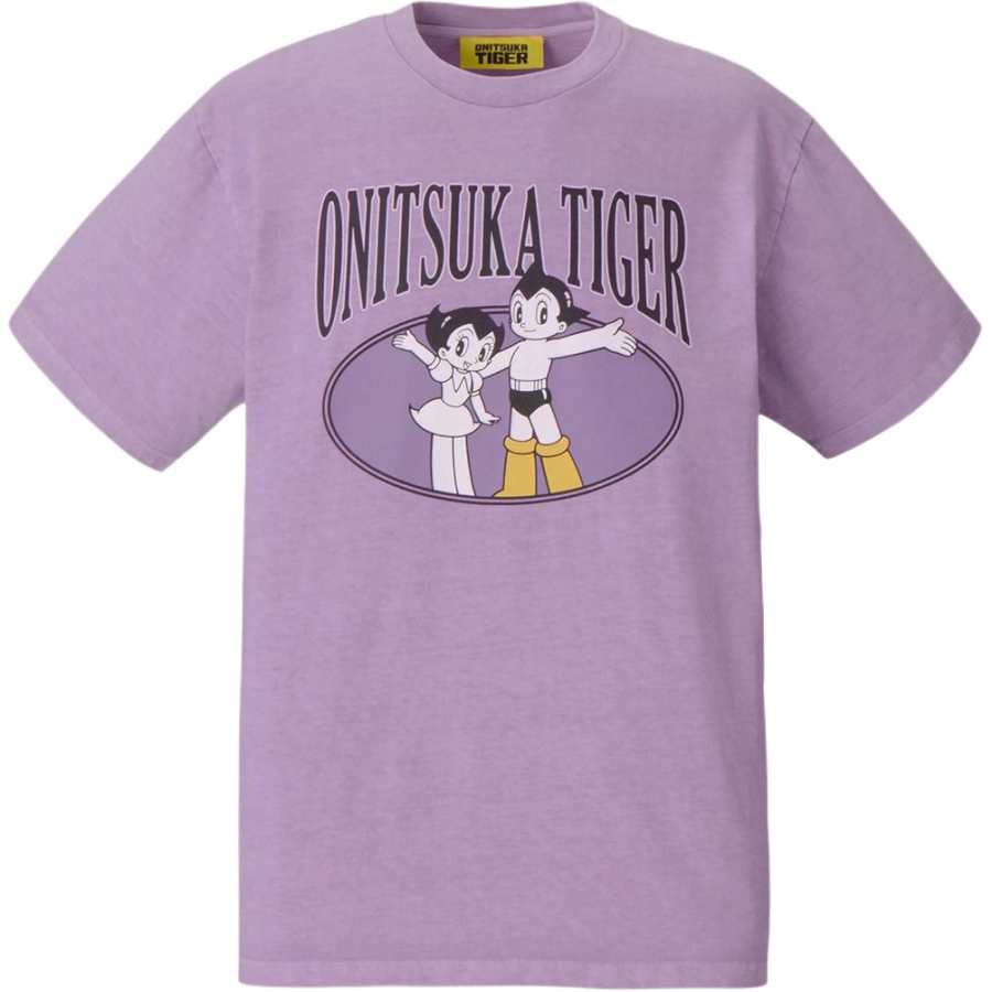 Onitsuka Tiger T Shirts Unisex Purple Crew Neck