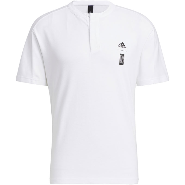 Adidas Adidas T Shirts Men's White Crew Neck Moderate Straight Fit