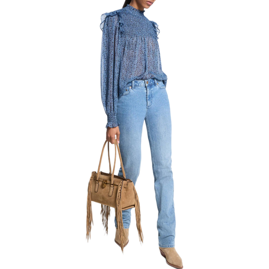 MICHAEL KORS Shirts Women's Blue Half Turtleneck Moderate