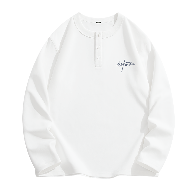 MINISO T Shirts Unisex Henry Collar Moderate Straight Fit