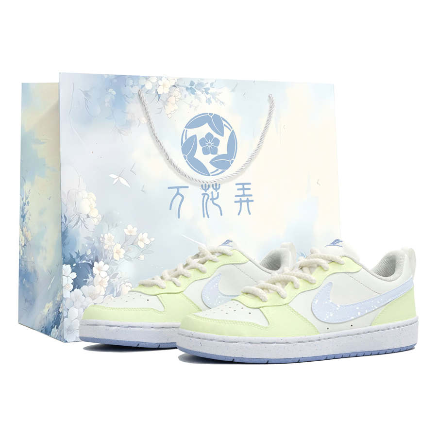 Nike Nike Court Borough Wan Hua Nong, Sea Salt Lemon, Shopping Bag Slip Resistant Abrasion Resistant Low top