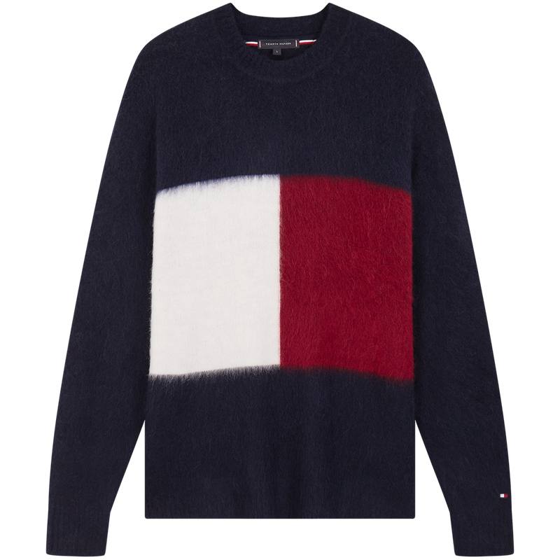 Tommy Hilfiger Sweaters Unisex Navy Blue DW5 Crew Neck Moderate Other