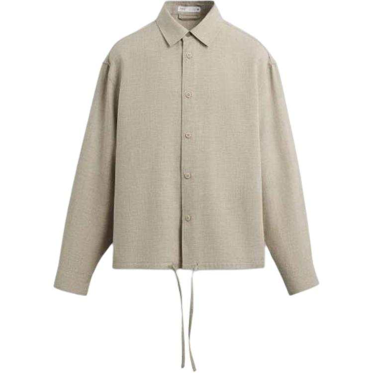 ZARA Shirts Men's Light Beige Lapel Moderate Other