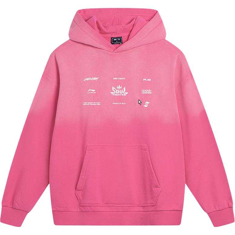 Li-Ning Li Ning Sweatshirts Unisex Gradient Pink Hooded Moderate