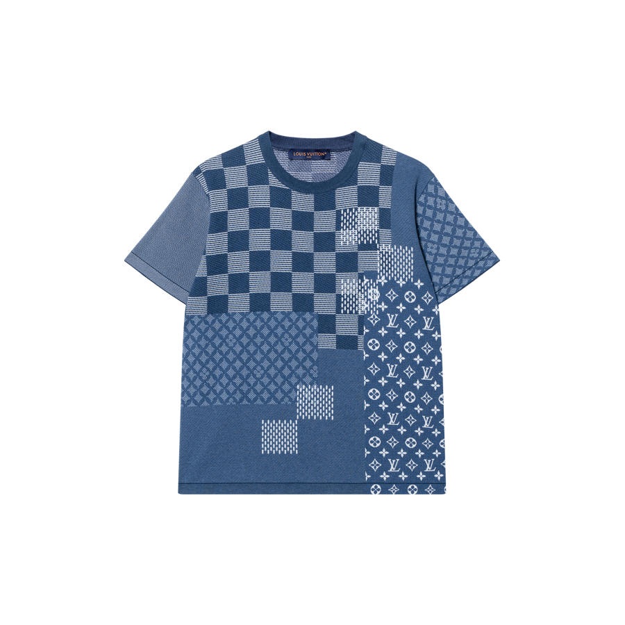 LOUIS VUITTON Lv Short Sleeved Knitted Crewneck