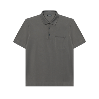 Ermenegildo Zegna Zegna Short Sleeved Button Detailed Polo Shirt