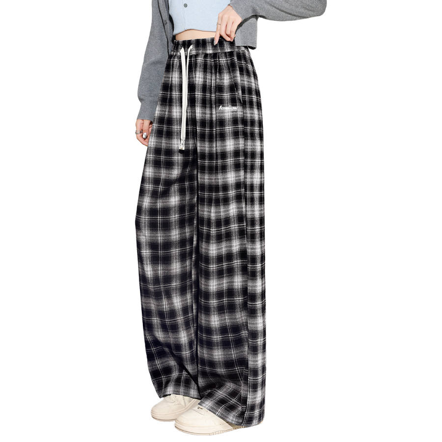 Tonlion Casual Pants Women's Moderate Wide Leg Pants