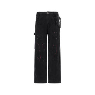 GTRG Jeans Unisex Ink Black Moderate Straight Fit Pants
