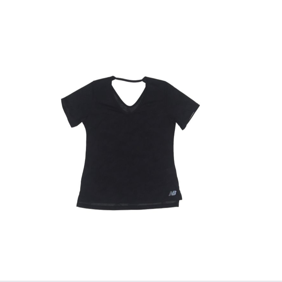 New Balance New Balance T Shirts Women's Black/BKH V Neck Moderate