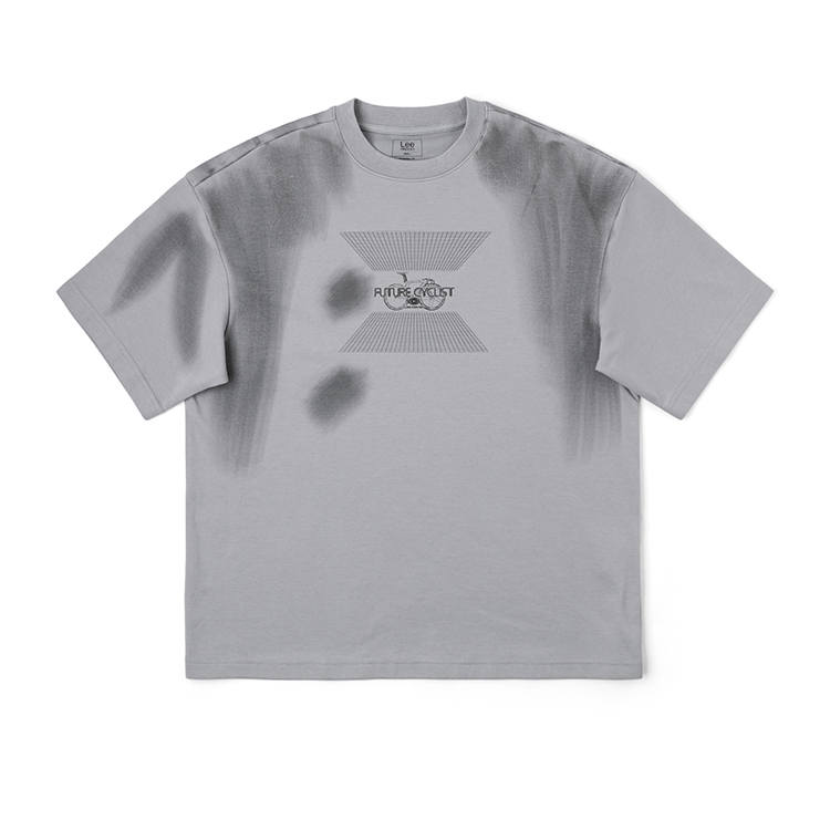 Lee Lee T Shirts Men's Light Iron Gray Crew Neck Moderate