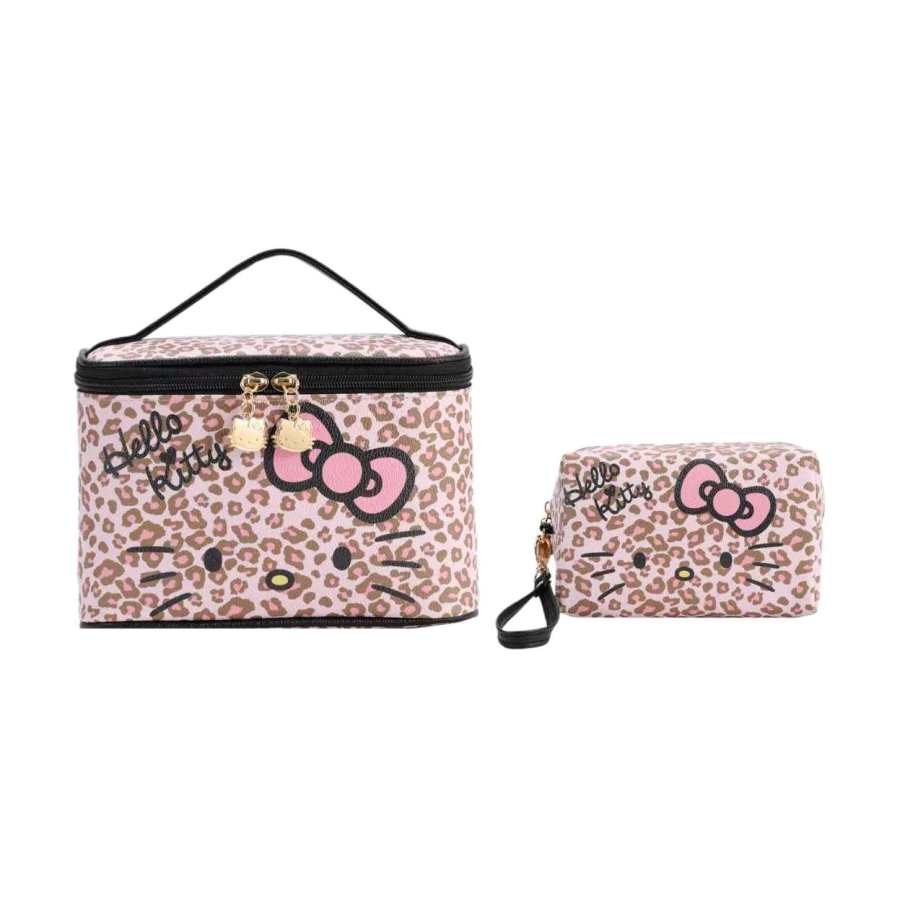 Sanrio Hello Kitty Pu Combo Set Women's Pink Leopard Print