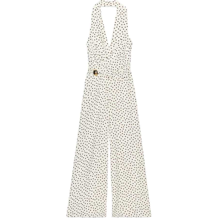 ZARA Jumpsuits Women's Nude/Brown Moderate Wide Leg Pants