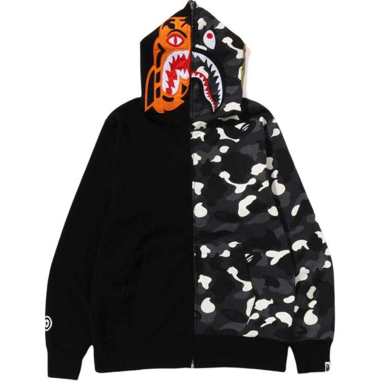 A BATHING APE Bape City Camo Half Shark Full Zip Hoodie