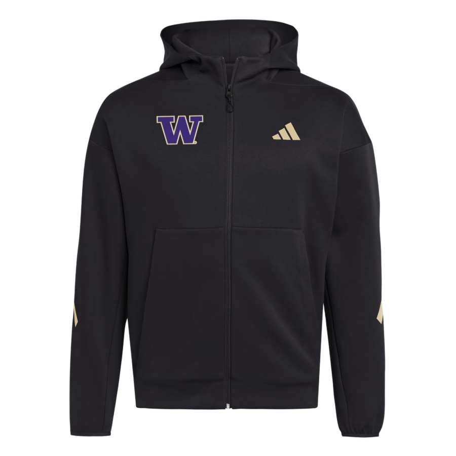 Adidas Adidas Free Shipping With AdiClub Washington Huskies Full Zip Player Travel Zne Hoodie