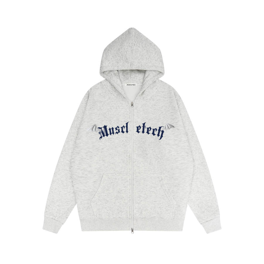MUSCLETECH Sweatshirts Unisex Hooded Moderate Cardigan
