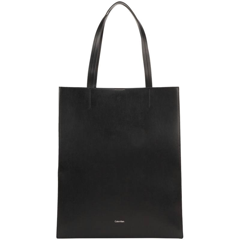 CALVIN KLEIN Cow Leather Handbag Unisex Space Black