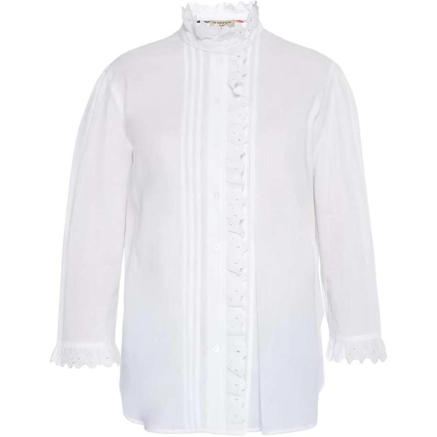 Burberry Shirts Women's White Stand Collar Moderate Other