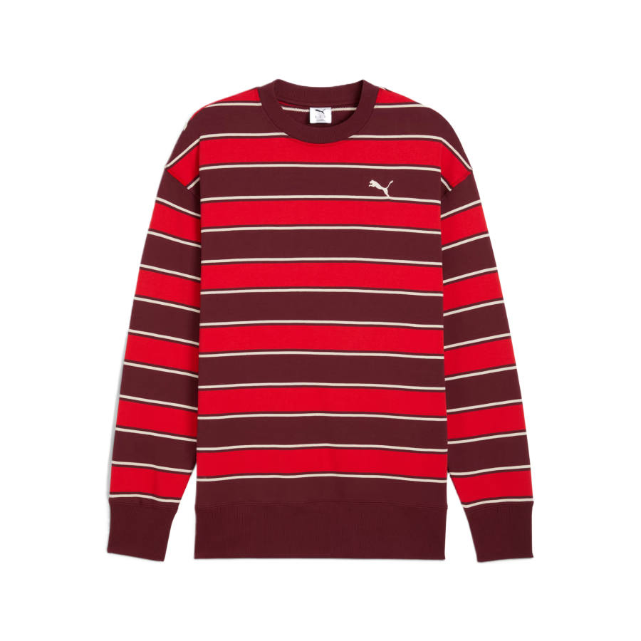 PUMA Premium Sweatshirts Unisex Red Crew Neck Moderate