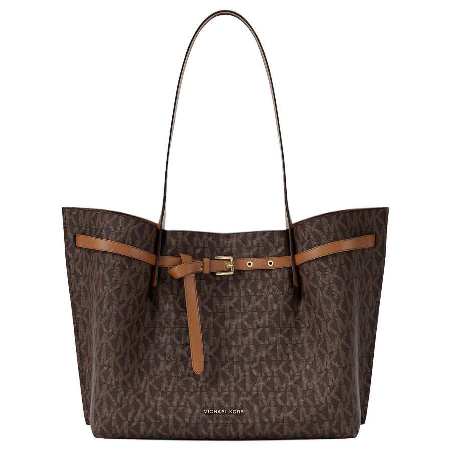 MICHAEL KORS Emilia Artificial Leather Shoulder Bag Large Women's Brown
