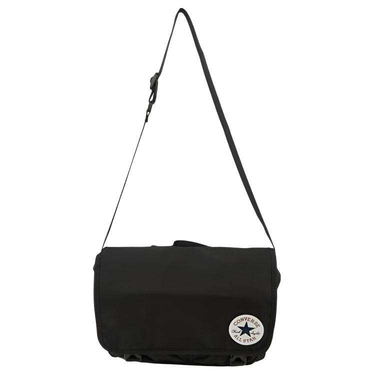 Converse Converse Polyester Messenger Bag, Shoulder Bag, Crossbody Bag Unisex Black