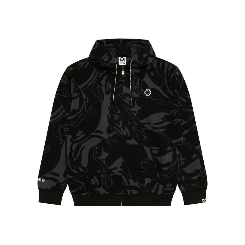 Aape Aape abstract-print zip-up hoodie