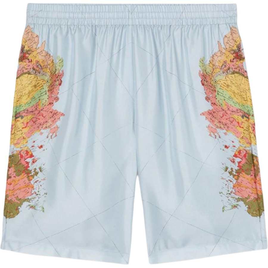 Burberry Bradeston World Map Silk Shorts