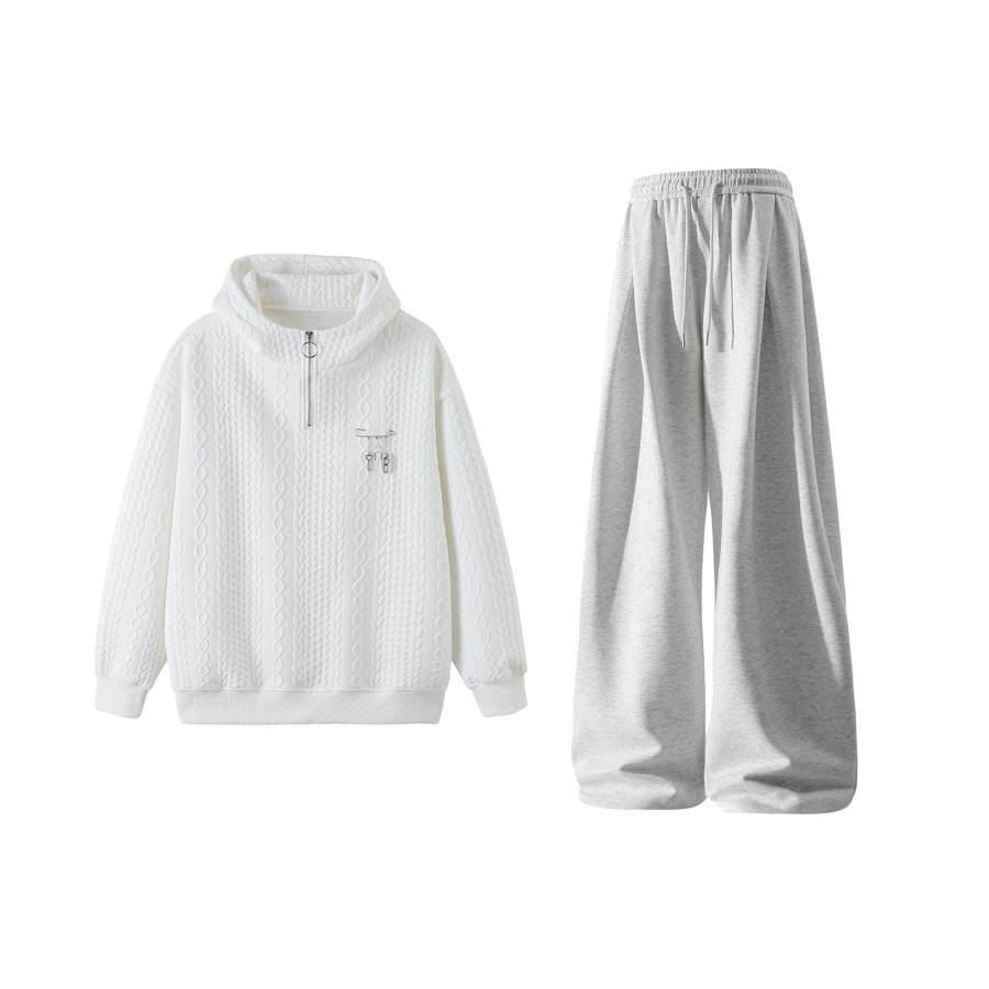 X1617 Sweatshirt Sets Unisex Hooded Moderate
