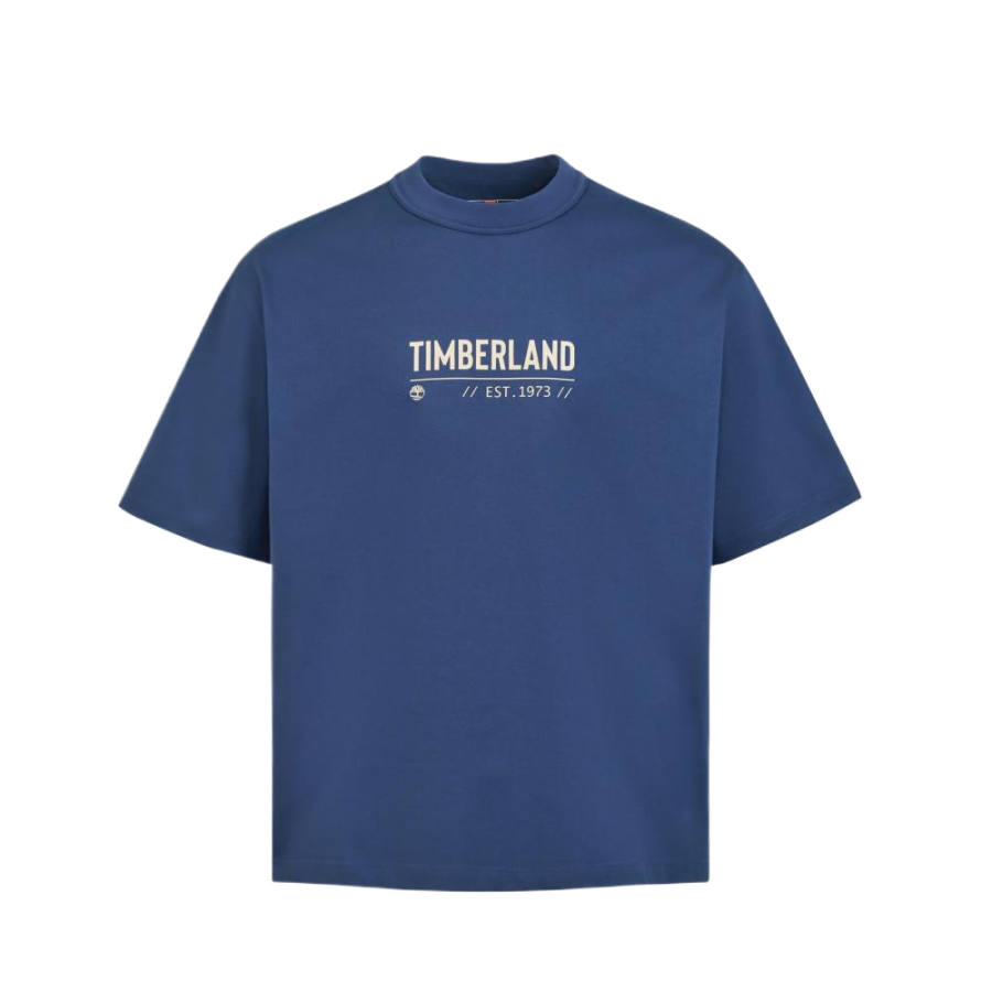 Timberland T Shirts Unisex Blue Crew Neck Moderate