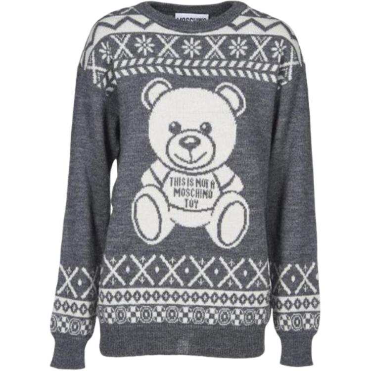 MOSCHINO Sweatshirts Women's Gray Crew Neck Moderate