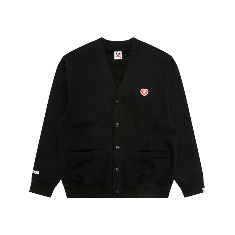 Aape Aape logo-appliqué button-up sweatshirt