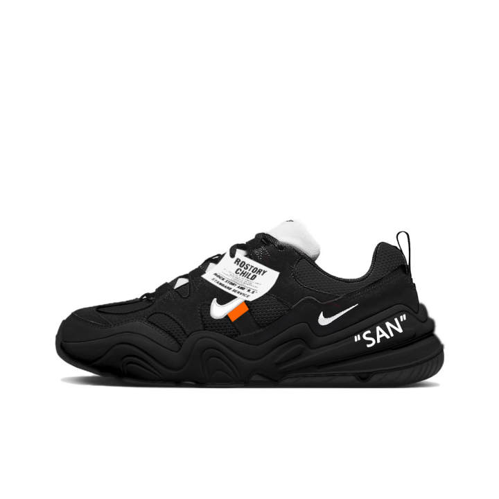 Nike Nike Tech Hera Red Orange Low top Casual Shoes Unisex Black White