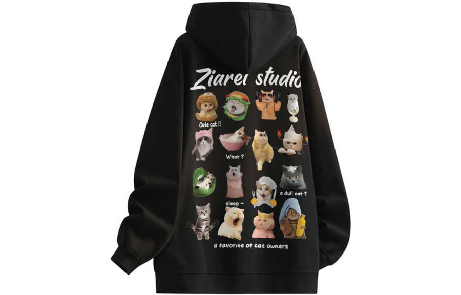 ZIAREL ZIAREL Sweatshirts Unisex Hooded Moderate Regular
