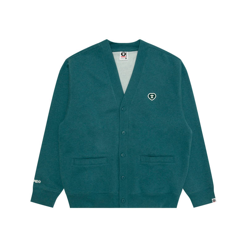 Aape Aape logo-appliqué button-up sweatshirt
