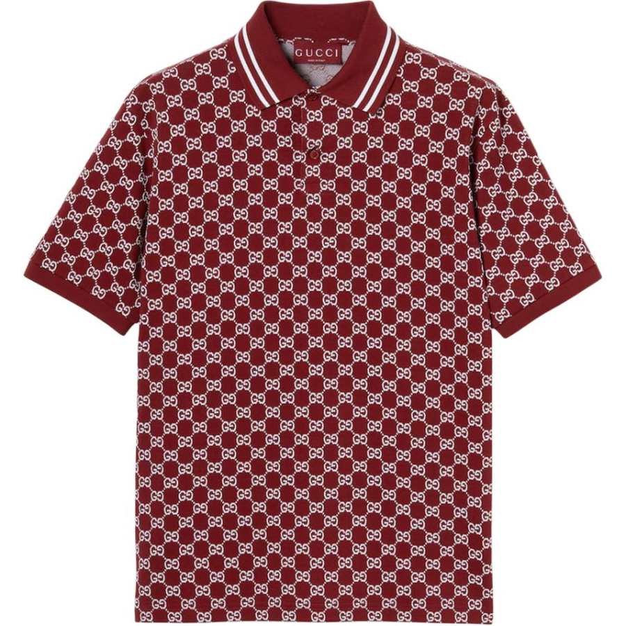 GUCCI Gg Jacquard Short Sleeved Polo Shirt