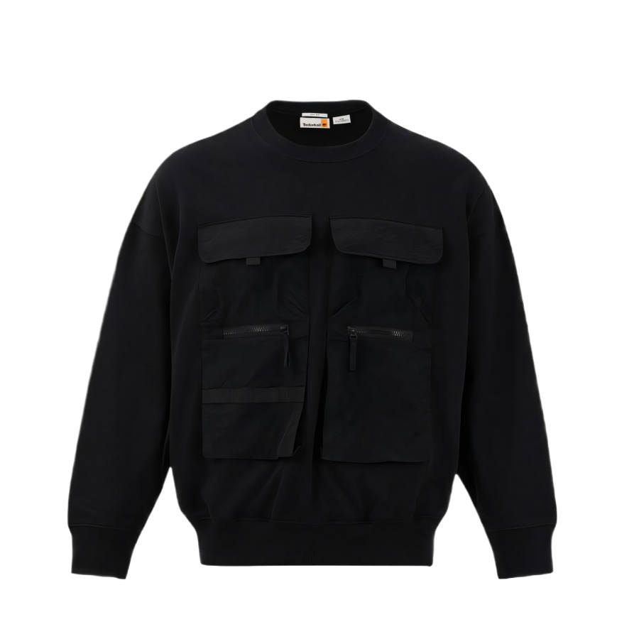 Timberland Sweatshirts Men's Black Crew Neck Moderate