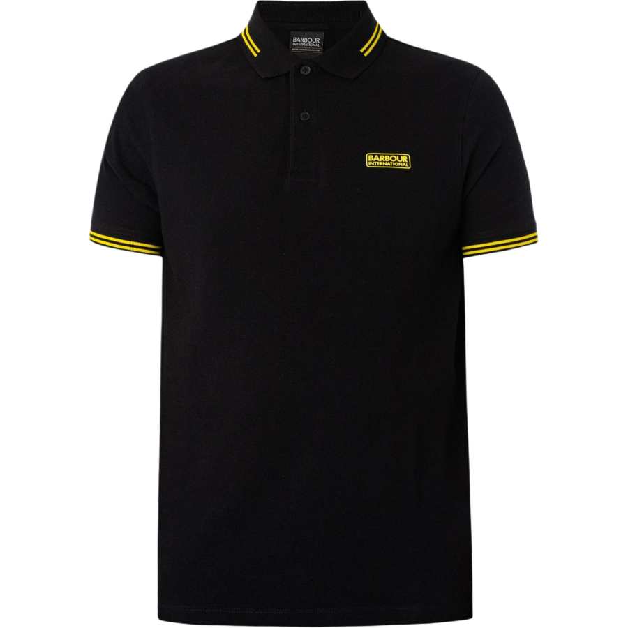 BARBOUR Polo Shirts Men's Black Polo Collar Moderate Other