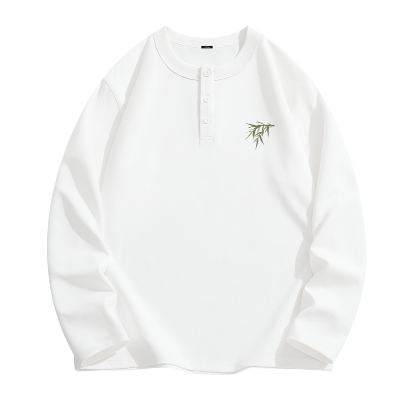 MINISO T Shirts Unisex Henry Collar Moderate Straight Fit