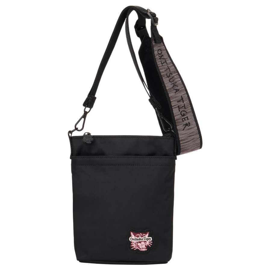 Onitsuka Tiger Recycled Nylon Shoulder Bag Small Unisex Black
