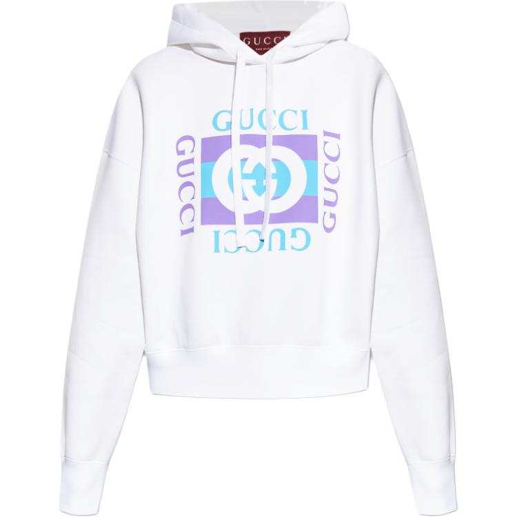GUCCI Gucci Logo Printed Drawstring Hoodie
