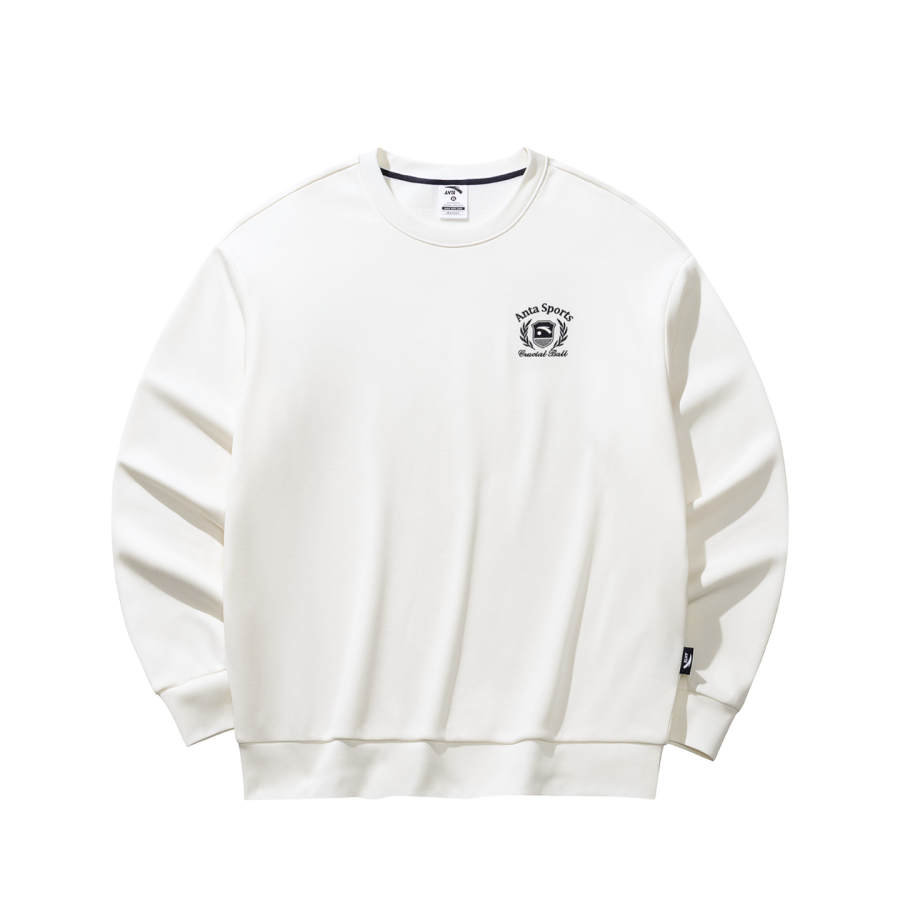 ANTA Sweatshirts Men's Ivory White 5 Crew Neck Moderate