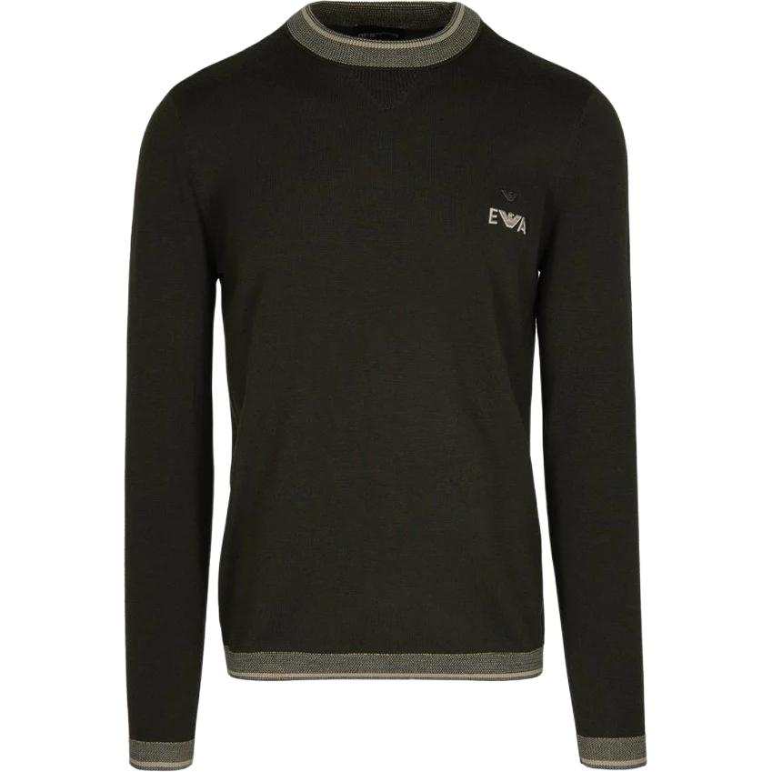EMPORIO ARMANI Logo Embroidered Crewneck Jumper