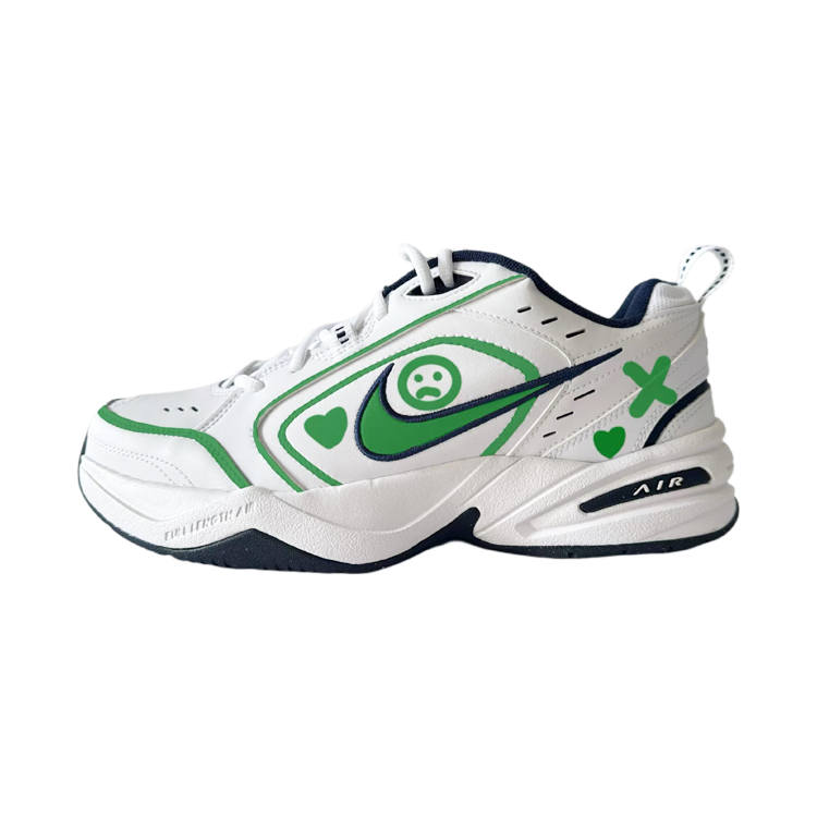 Nike Nike Air Monarch 4 White Navy Garden Low top Chunky Sneakers Unisex White Green