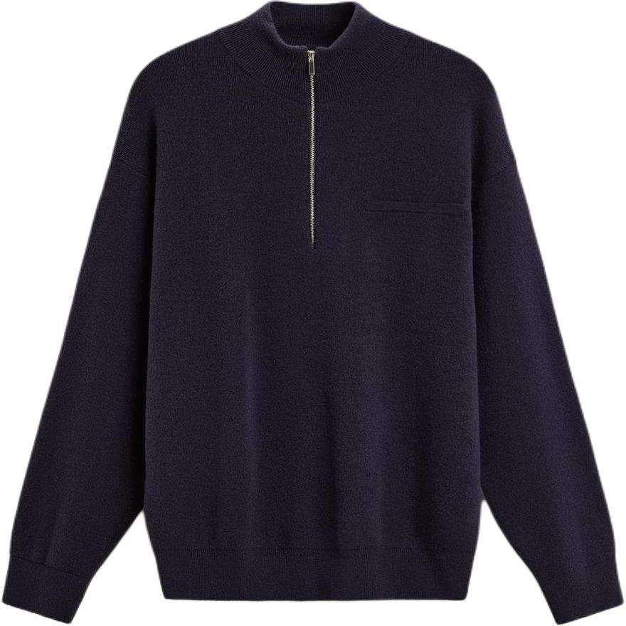 ZARA Knitwear Men's Eggplant Purple Half Turtleneck Moderate