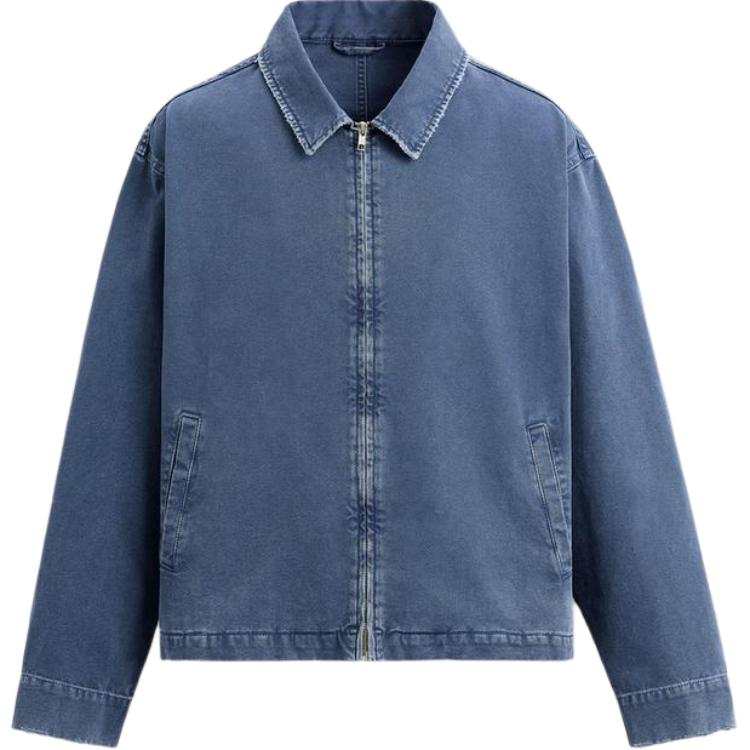 ZARA Denim Jackets Men's Blue Lapel Moderate Other