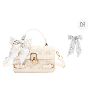 Carit&Koty Polyurethane PU Handbag Medium Women's Ecru/Brown