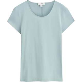 COS T Shirts Women's Light Blue Crew Neck Moderate