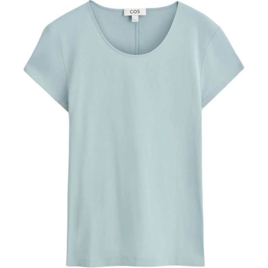 COS T Shirts Women's Light Blue Crew Neck Moderate