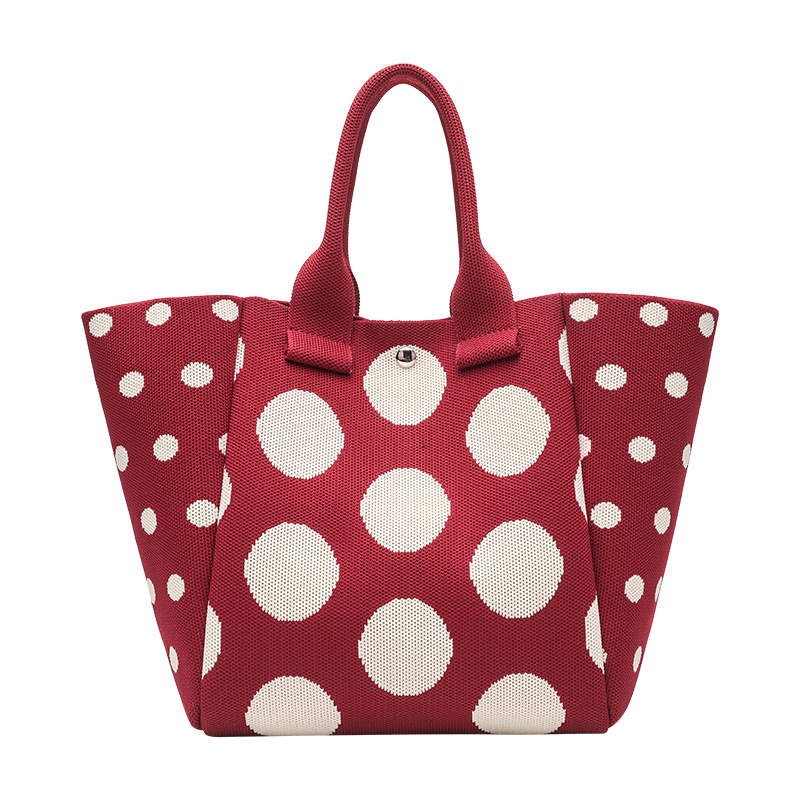 PAYOT PAYOT Knitted Fabric Tote Handbag Regular Women's Multicolor
